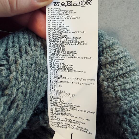 DSQUARED2: Men's Woven Cardigan in Melange Green Wool - S - Picture 5 of 7